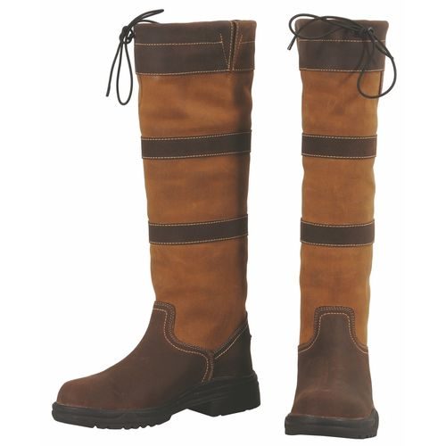 TuffRider Men's Lexington Waterproof Tall Country Boots - Chocolate/Fawn