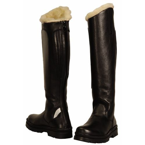 TuffRider Women's Tundra Fleece Lined Tall Boots in Synthetic Leather - Black