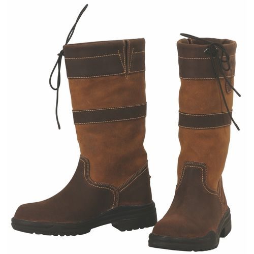 TuffRider Women's Low Country Waterproof Short Country Boots - Chocolate/Fawn