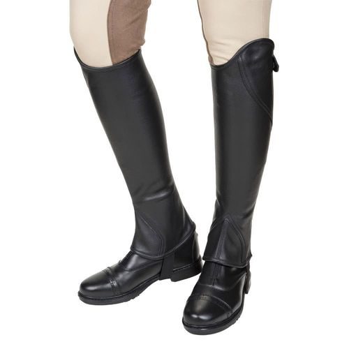 TuffRider Women's Belmont Leather Half Chaps - Black