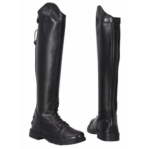 TuffRider Women's Starter Back Zip Field Boots in Synthetic Leather - Black