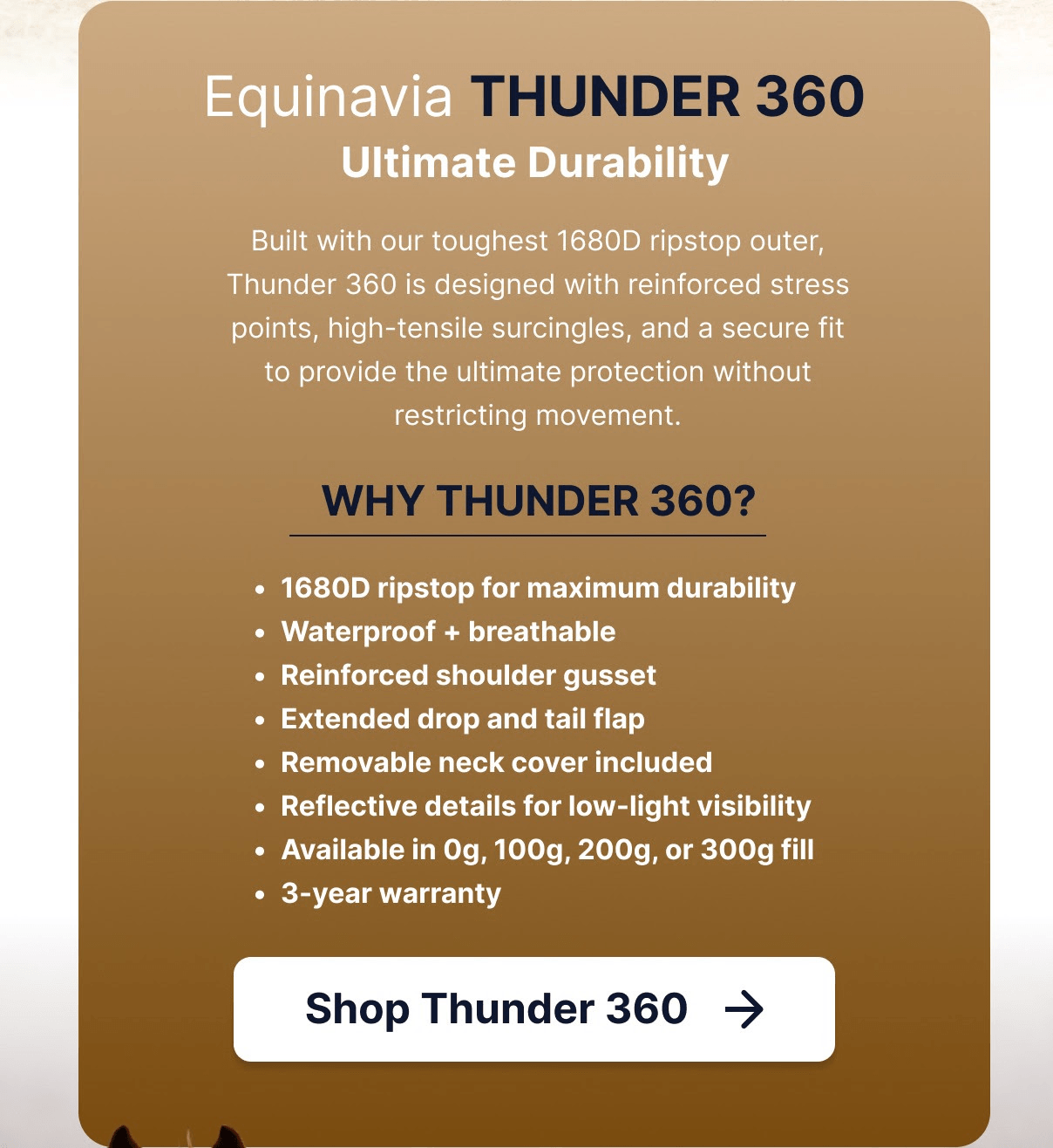 Equinavia Thunder 360 features Equinavia Thunder 360 features