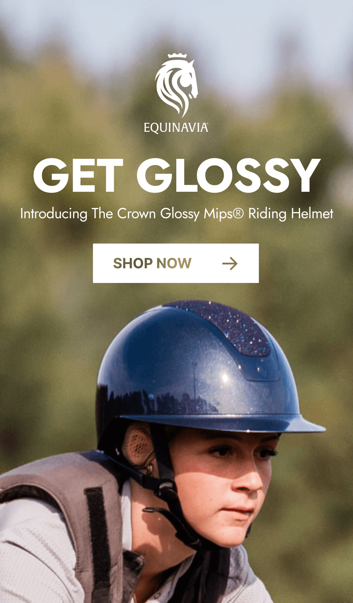 Crown Glossy MIPS Riding Helmet