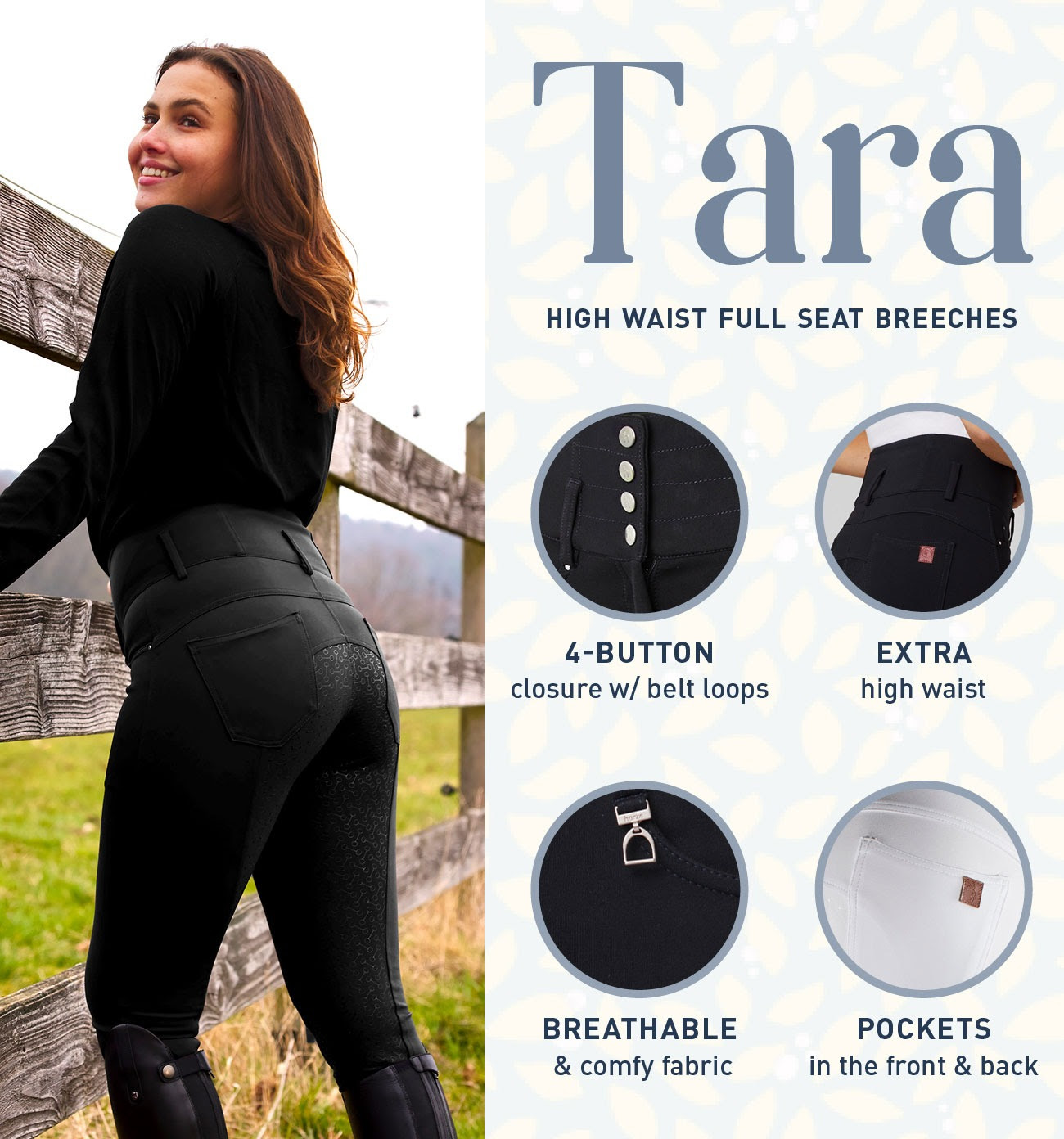Tara High Waist Full Seat Breeches Tara High Waist Full Seat Breeches