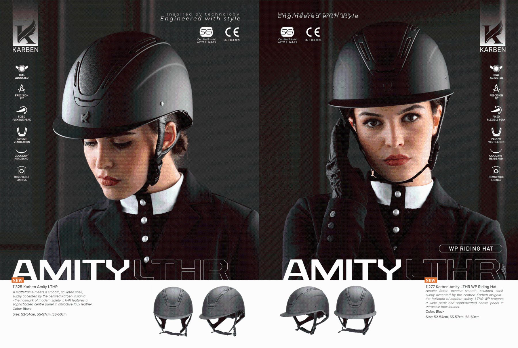 Karben Amity LTHR Riding Helmets
