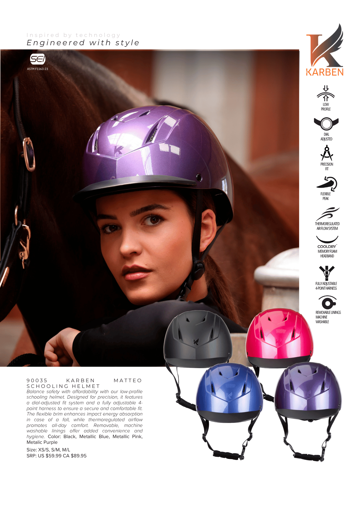 The Shires Karben Matteo Helmets