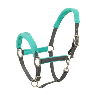 Centaur Fleece Cushion Breakaway Halter - Grey/Aqua