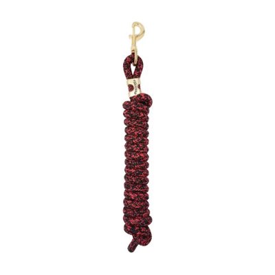 Weaver Poly Lead Rope w/Solid Brass Snap - Mosaic Red/Black