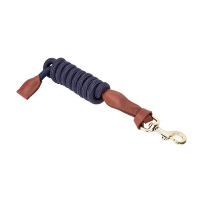 Shires Velociti Leather/Poly Lead Rope - Navy