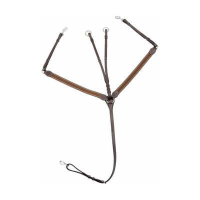 Henri de Rivel Pro Elastic Breastplate Martingale w/Running Attachment - Havana
