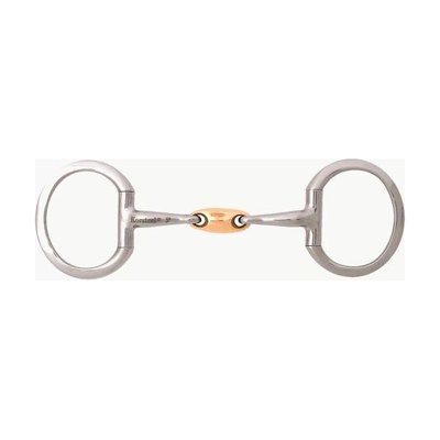 JP Korsteel Stainless Steel Copper Oval Link Eggbutt Snaffle Bit