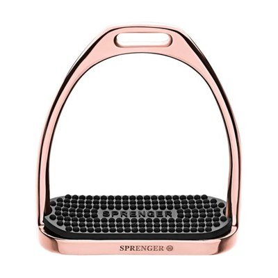Herm Sprenger Fillis Stirrups - Rosegold/Black Pad