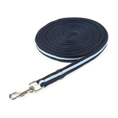 Shires Soft Feel 26ft Lunge Line - Navy/Cambridge