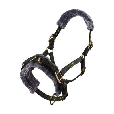 Shires Fleece Lined Lunge Cavesson - Black