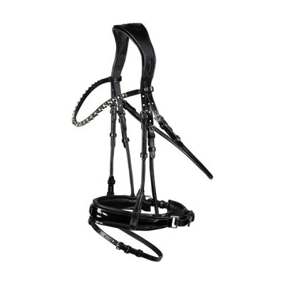 Horze Clermont Ergonomic Crystal Bridle - Black