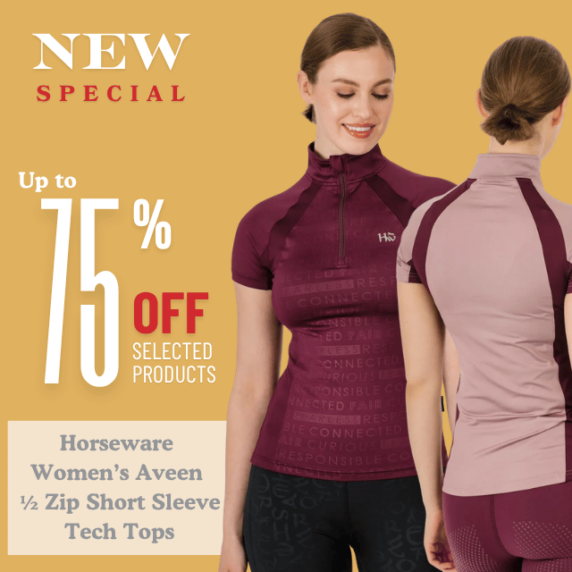 Horseware Women's Avven Half Zip Short Sleeve Tech Tops