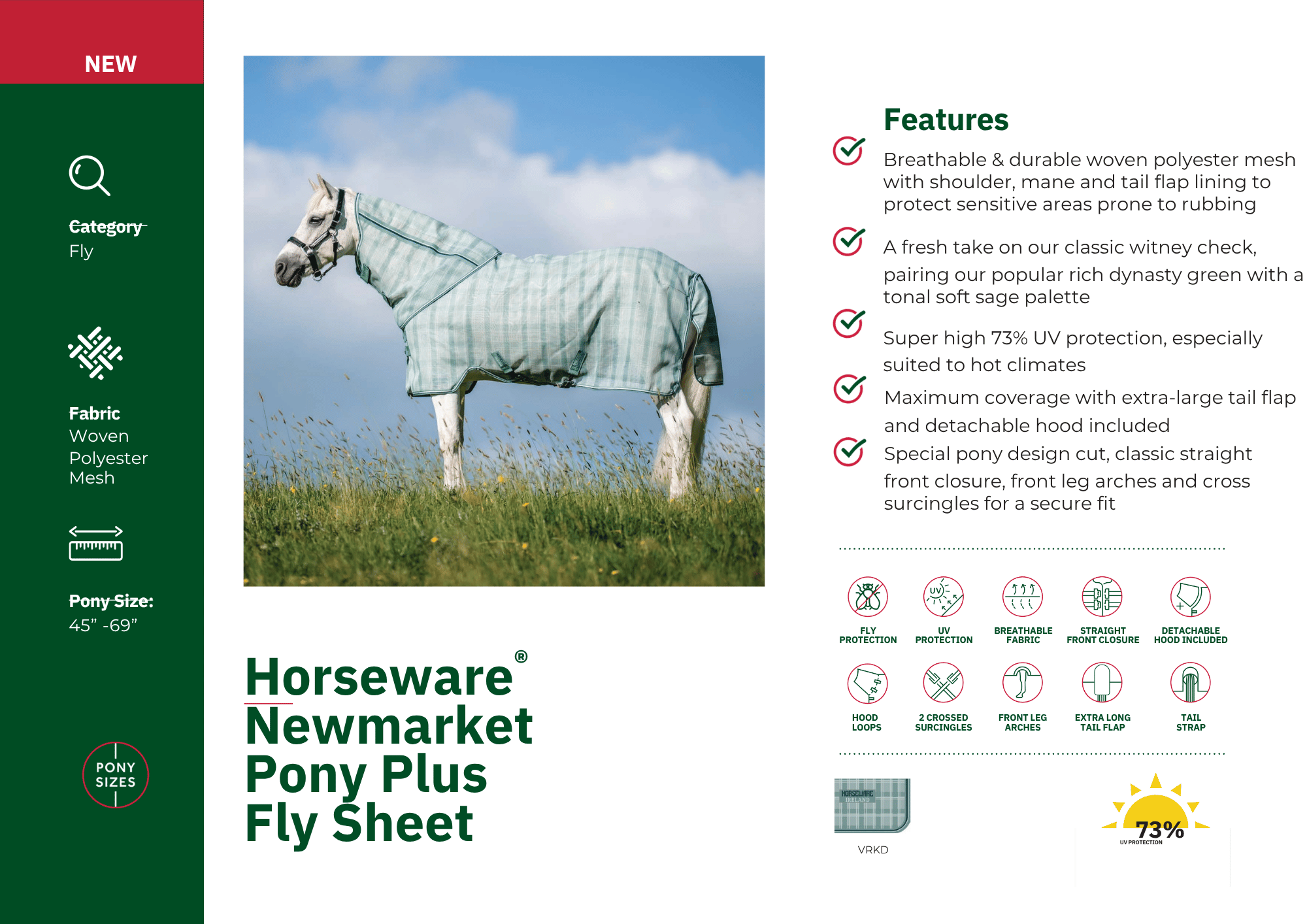 Horseware Newmarket Pony Plus Fly Sheet