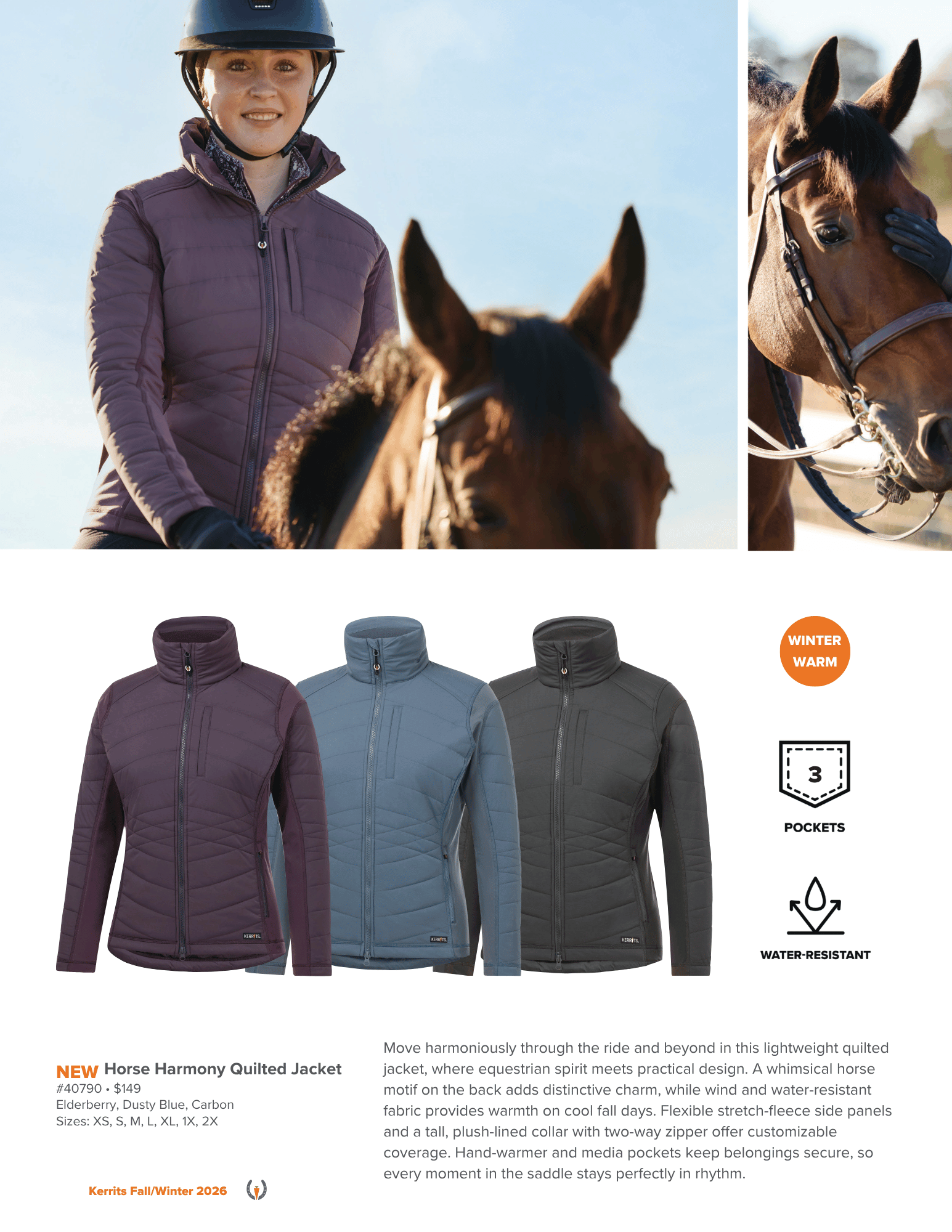 COMING SOON: Kerrits Horse Harmony Quilted Jacket