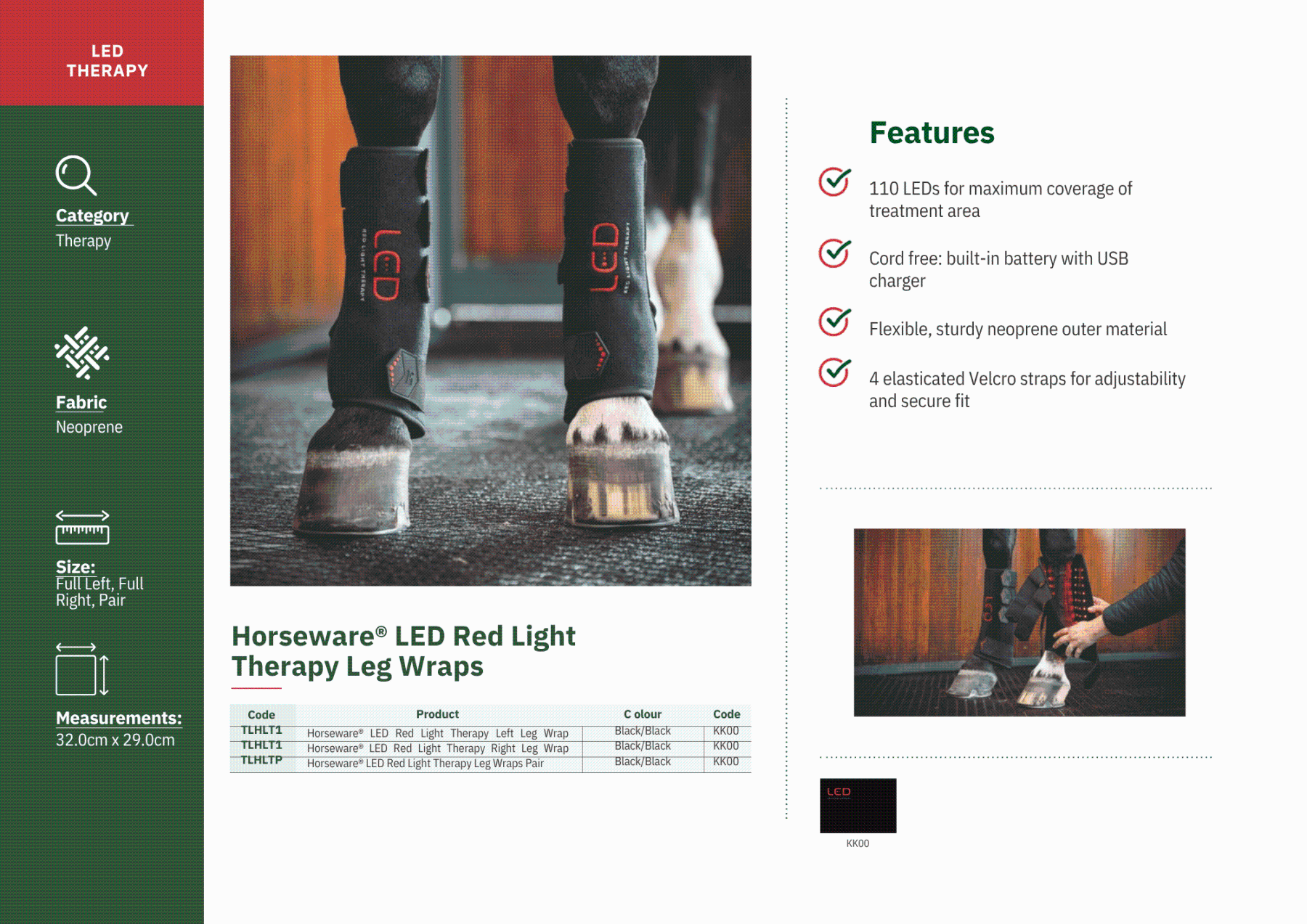 Horseware LED Red Light Therapy Leg Wraps