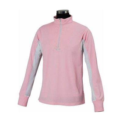 TuffRider Kids' Ventilated Technical Long Sleeve Sport Shirt - Petal Pink
