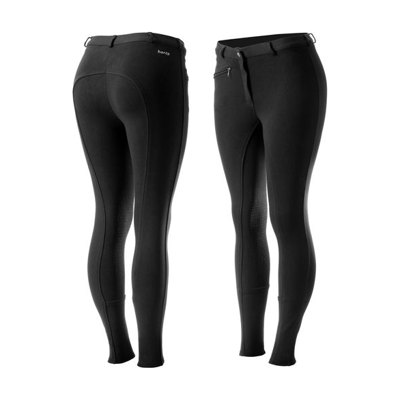 Horze Women's Active Knee Patch Breeches - Black