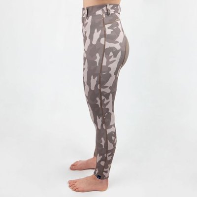 Irideon Women's Horsehead Camo Knee Patch Tights - Brindle