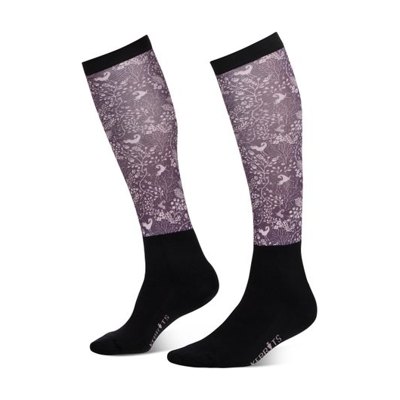 Kerrits Women's Dual Zone Boot Socks - Elderberry Fantasy Fillies