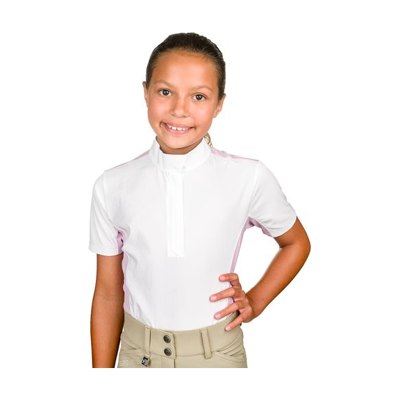 Romfh Kids' Classic Short Sleeve Show Shirt - White/Soft Plum Graphic Waves