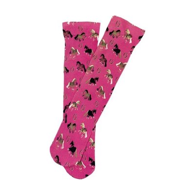 AWST Kids' Lila Horse Socks - Pink Puff Ponies