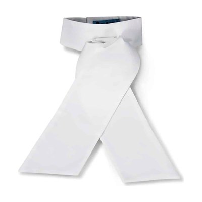 RJ Classics Camden Pre-Tied Stock Tie - White-Cotton Blend