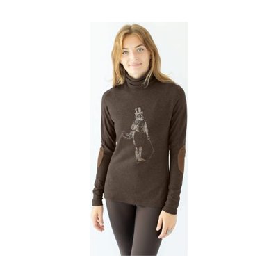 Chestnut Bay Women's Rider Lounge Turtleneck - Dark Truffle Artful Dodger