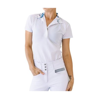 Romfh Women's Classic Short Sleeve Show Shirt - White/Swirled Marble