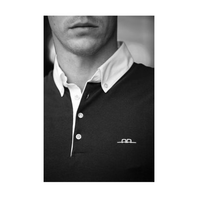 Alessandro Albanese Men's Dubai Short Sleeve Polo Competition Shirt - Navy