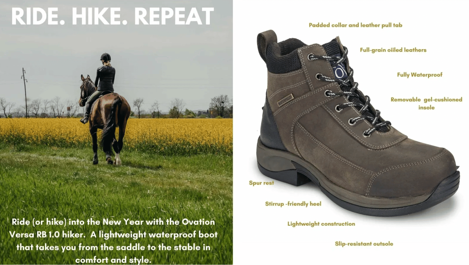 Ovation Versa Hiking & Riding Boots