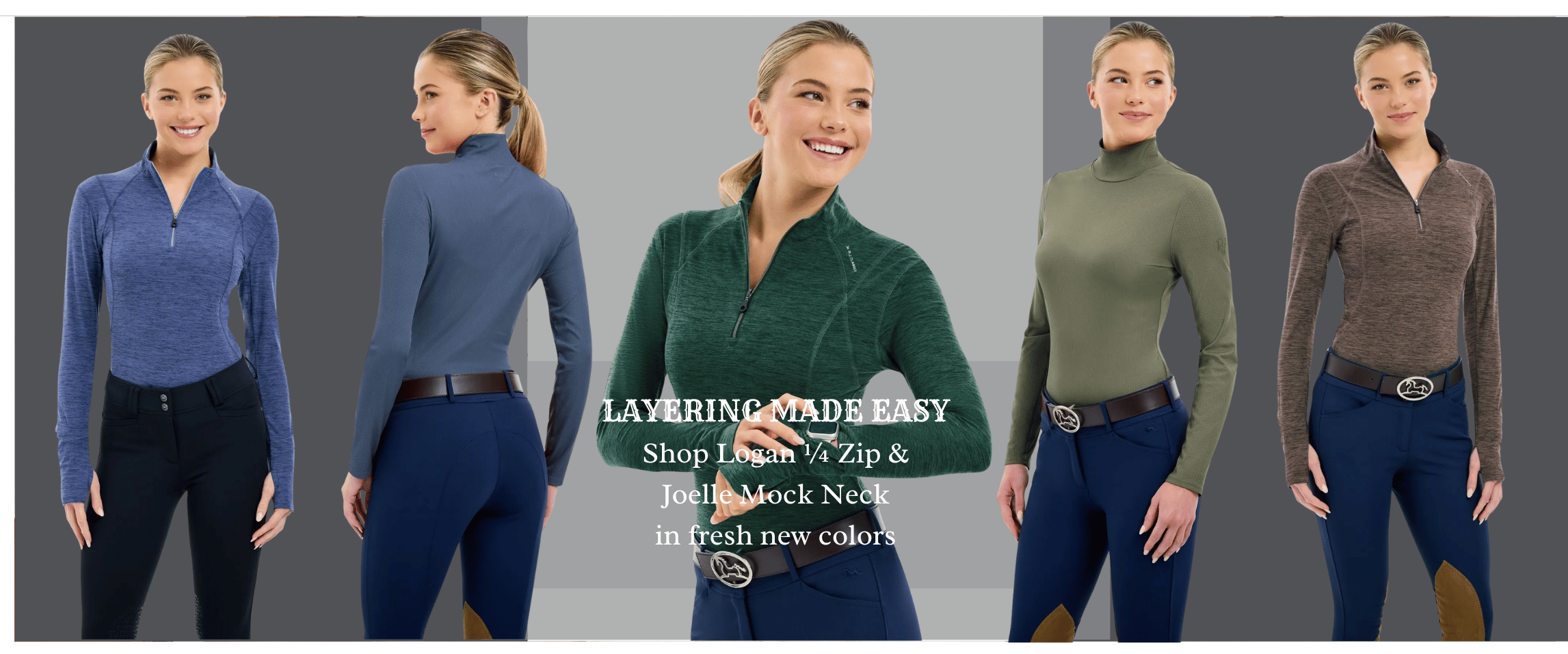 Logan 1/4 Zip & Joelle Mock Neck