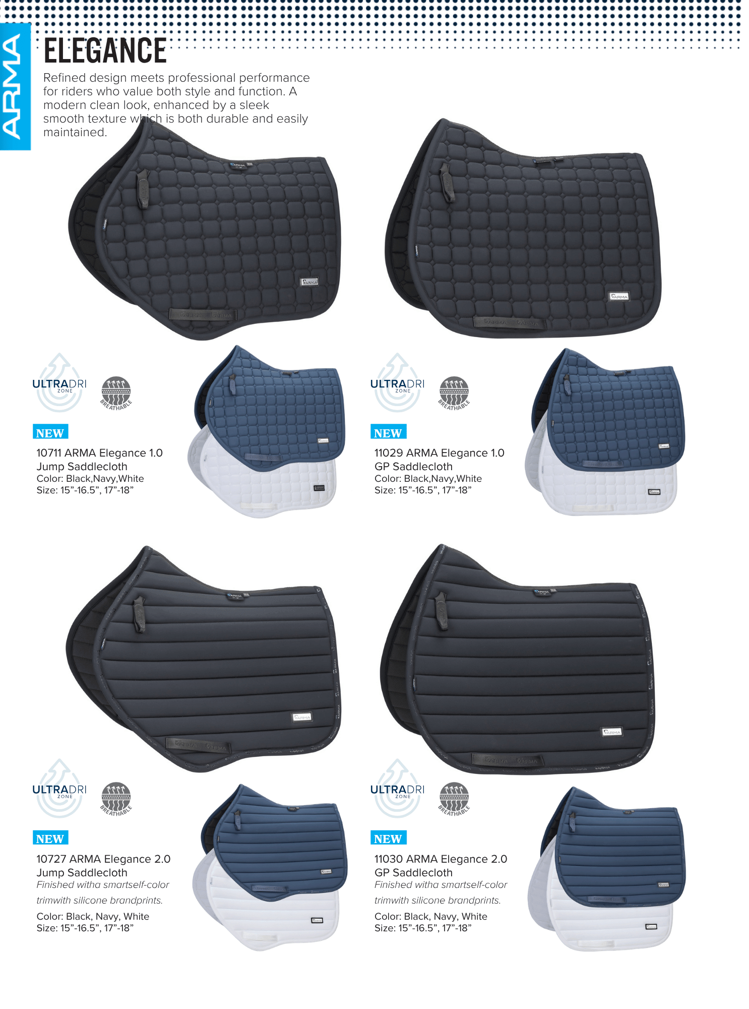 ARMA Elegance 2.0 Saddle Pads