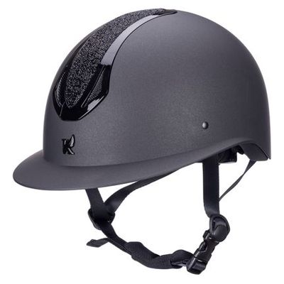 Shires Karben Sonic Alessa Wide Brim Crystal Finish Helmet - Black