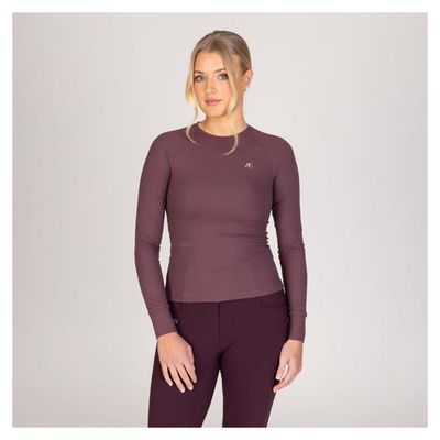 Shires Aubrion Women's Ribbed Long Sleeve Top - Thistle