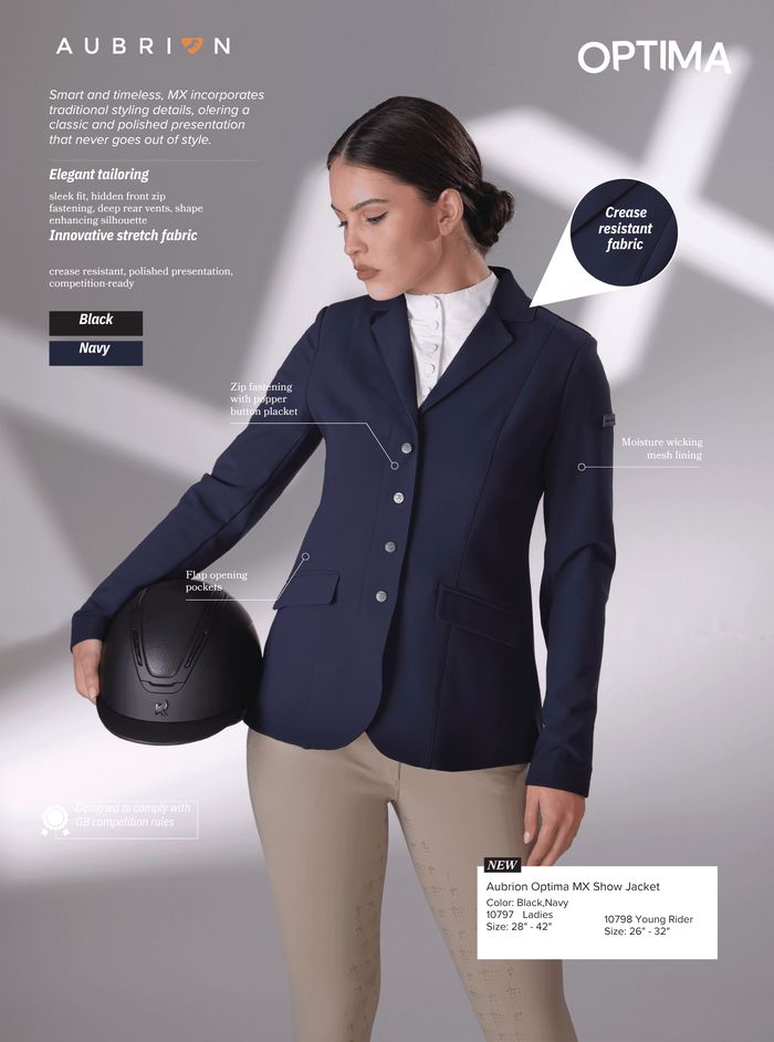 Shires Aubrion Optima MX show coat, catalog page