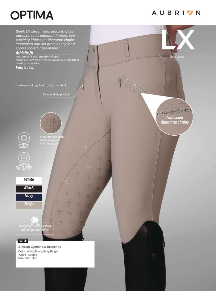 Shires Aubrion Optima LX breeches, catalog page