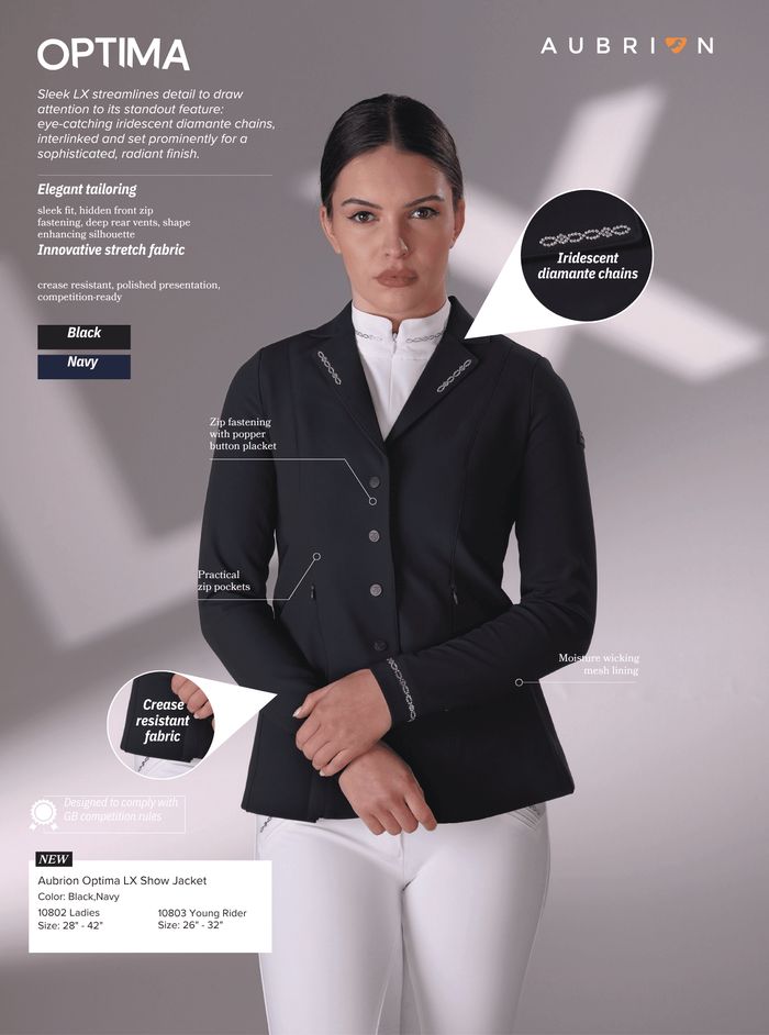 Shires Aubrion Optima LX show coat, catalog page