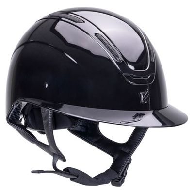 Shires Karben Amity LVSH Wide Peak Riding Helmet - Black Gloss