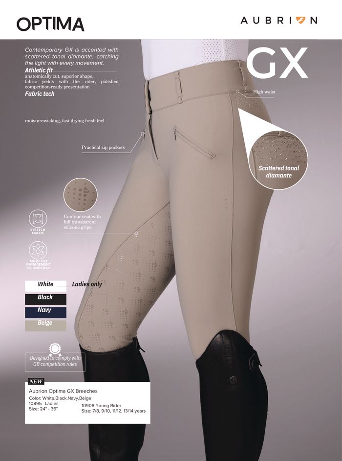 Shires Aubrion Optima GX breeches, catalog page