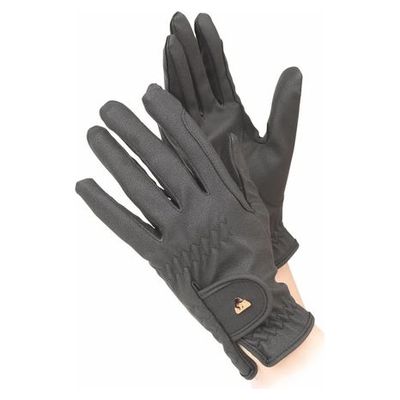 Shires Aubrion PU Riding Gloves - Black