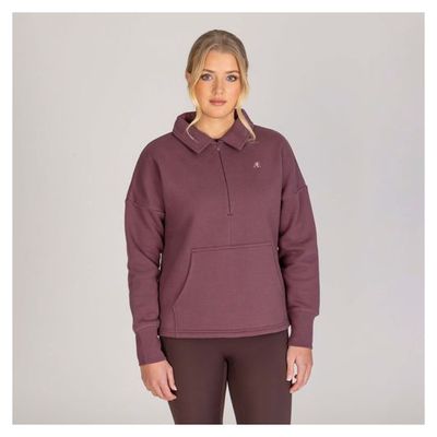 Shires Aubrion Women's Quarter Zip Sweater - Thistle