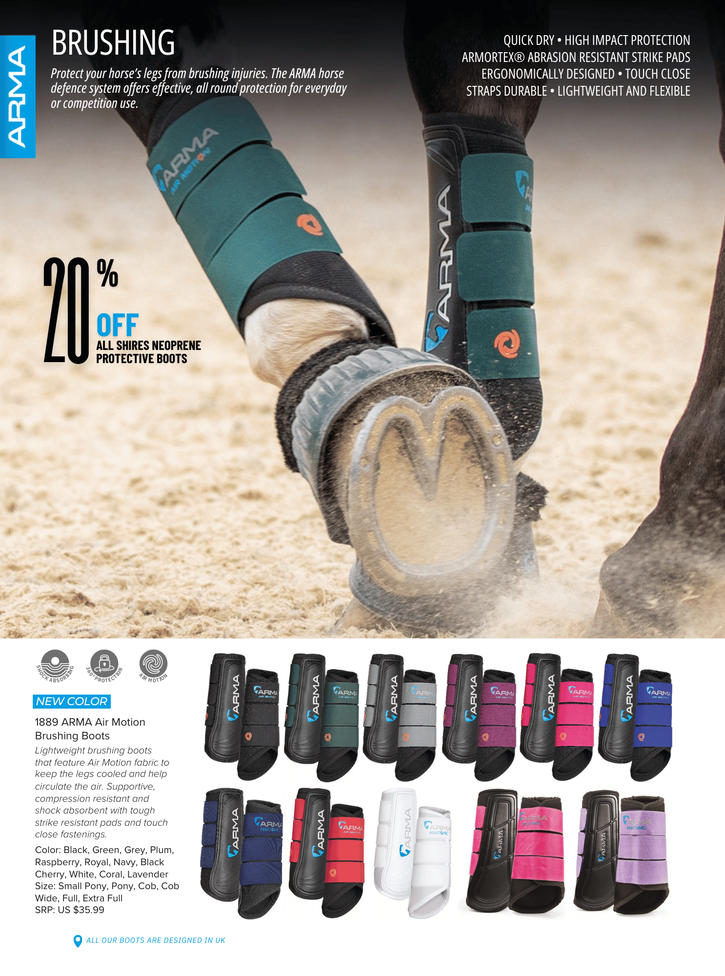Shires ARMA Air Motion Brushing Boots