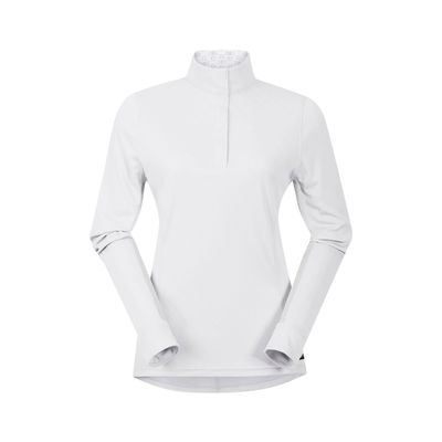 Kerrits Women's Encore Long Sleeve Show Shirt - White/Bit Of Luck