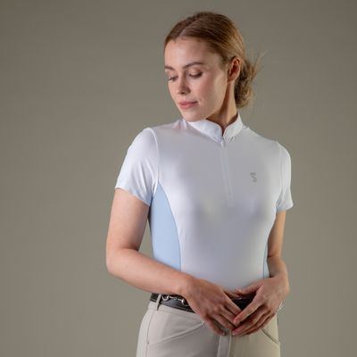 Tredstep Women's LA Air Short Sleeve Show Shirt - White/Beach Blue