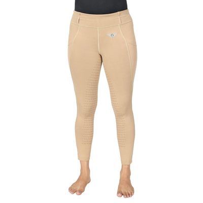 TuffRider Kids' Minerva EquiCool Full Seat Tights w/Pocket - Safari