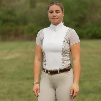 Equinavia Women's Martha Short Sleeved Show Shirt - Rain Cloud Tan
